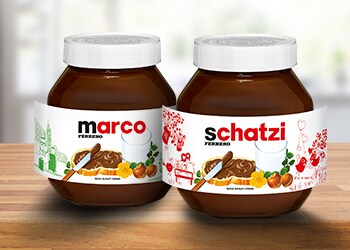 PERSONALISIERBARE NUTELLA-ETIKETTEN SIND ZURÜCK