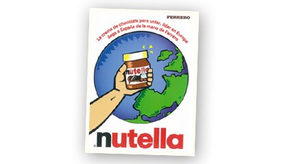 1998<br />Se lanza en el mercado de las cremas de untar <sup>®</sup>Nutella, líder a nivel mundial, llega por fin a los consumidores españoles.