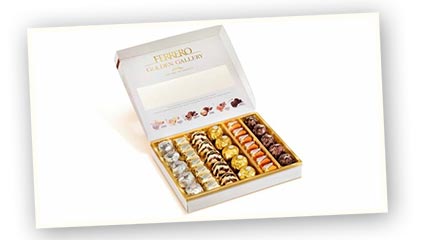 2014<br />Ferrero Ibérica lanza en España Ferrero Golden Gallery, el nuevo surtido de especialidades Ferrero con las recetas más exclusivas para deleitar el paladar.