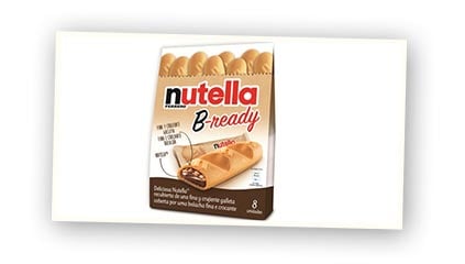 2016<br />Ferrero Ibérica presenta su última novedad en galleta: Nutella B-ready, deliciosa Nutella recubierta de una fina y crujiente galleta.