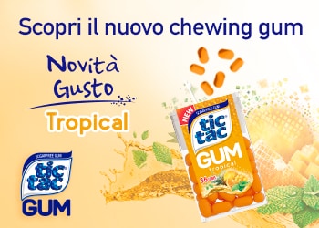 Scopri il nuovo chewing gum. Novità Gusto Tropical