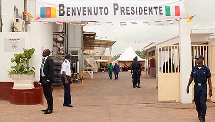 Visit of President of the Republic of Italy, Sergio Mattarella, to the Ferrero plant in Yaoundé (18.03.2016)