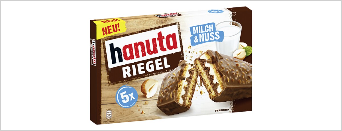 Jetzt neu: hanuta Riegel von Ferrero