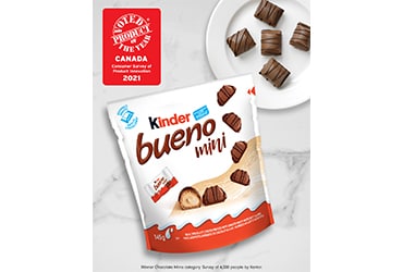 KINDER BUENO MINI ÉLU PRODUIT DE L’ANNÉE 2021