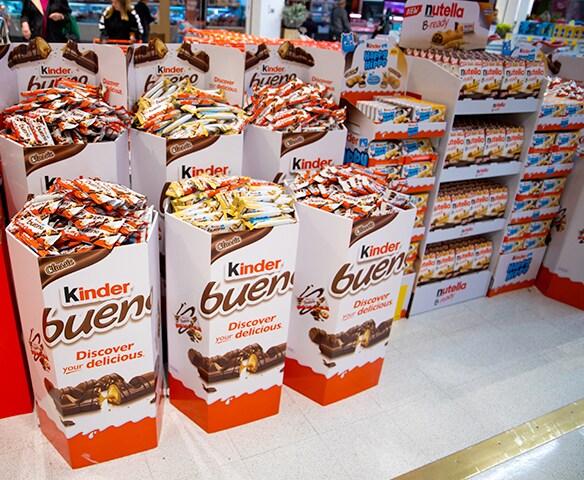 Ferrero saves 10km2 of plastic with 100% recyclable Kinder Bueno retail displays