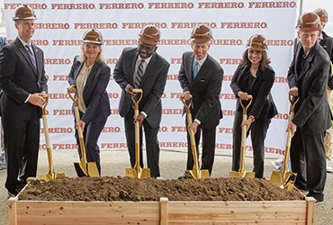 Ferrero breaks ground on new chocolate processing facility in Bloomington, Illinois, its first ever in North America