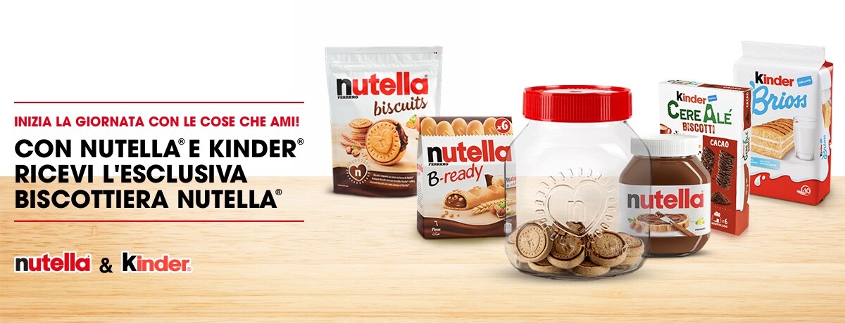 L'operazione a premio Biscottiera Nutella è stata prorogata