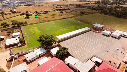 Veduta aerea dei centro sportivo