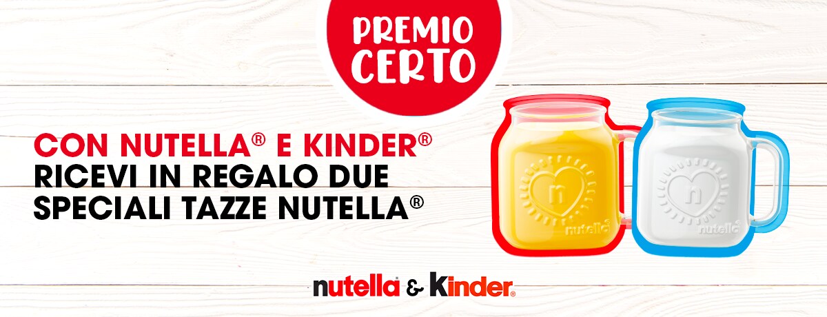 Partecipa subito all’operazione a premio tazze Nutella®!