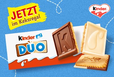 kinder DUO erobert das Keksregal: Der doppelt leckere Schokoladenkeks