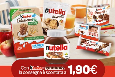 Ferrero ti offre la consegna scontata a euro 1,90 su cosicomodo.it