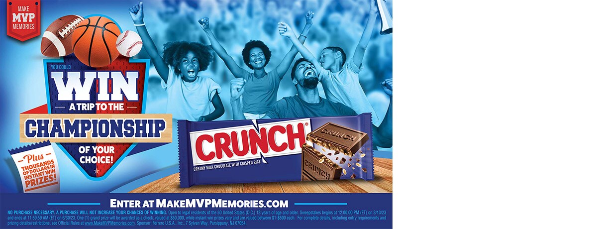 CRUNCH HELPS FAMILIES MAKE LASTING SPORTS EXPERIENCES WITH LAUNCH OF MOST VALUABLE MEMORIES CAMPAIGN