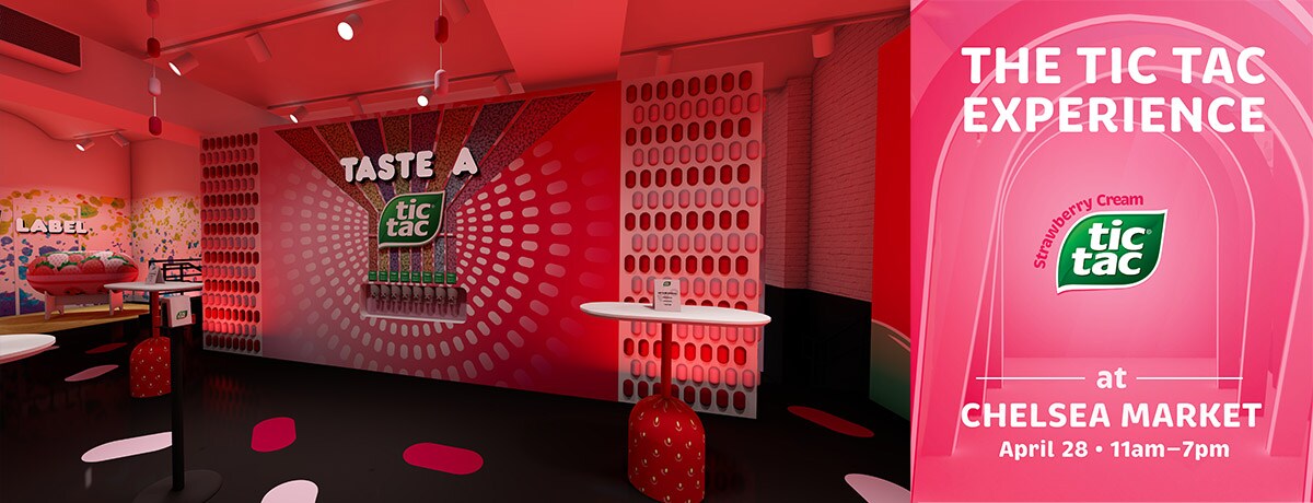 Tic Tac® Debuts Brand New Strawberry & Cream Flavor at The First-Ever Tic Tac Experience in New York City