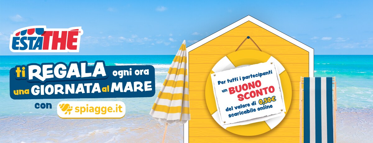 Con Estathé vinci un buono spiagge
