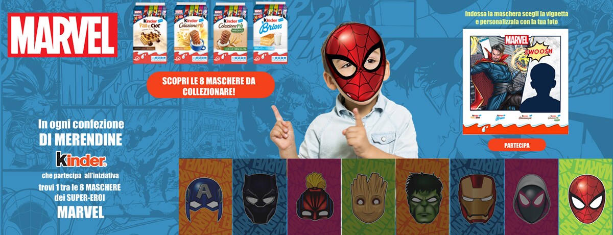 Merendine Kinder® e maschere Marvel 23