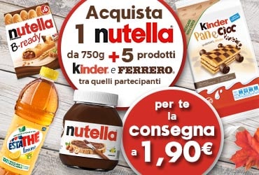 Ferrero ti offre la consegna scontata a euro 1,90 su cosicomodo.it - Ottobre 2023