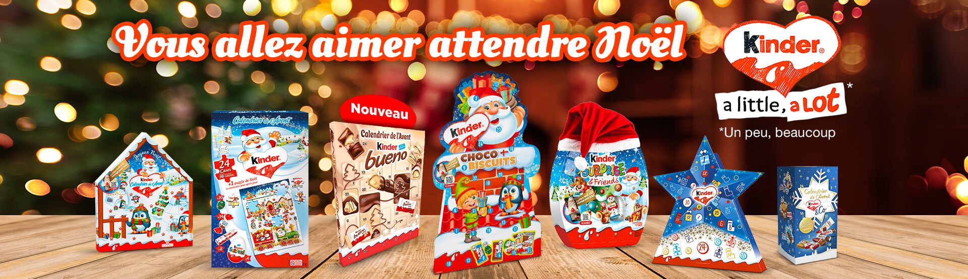 Kinder pour attendre Noël, avec les calendriers de l'Avent et la